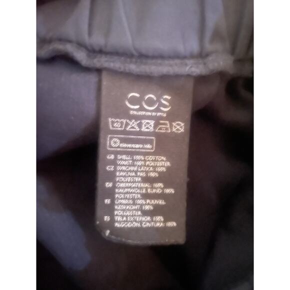 COS Cotton Shorts Women's Sz Sm Navy High Rise Elasticized Waist Casual - Picture 7 of 7